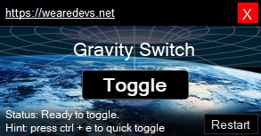 Gravity switch exploit interface