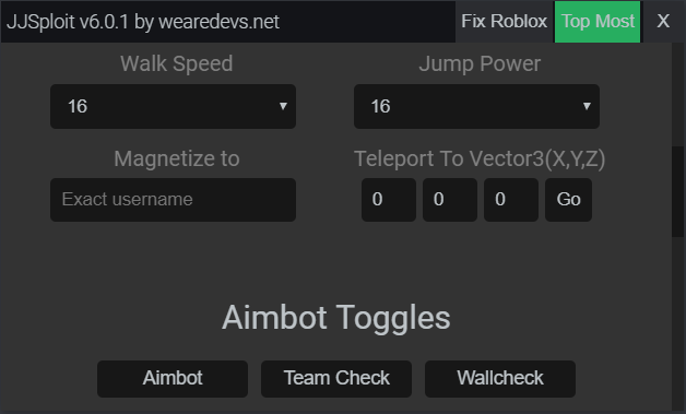 Roblox Aimbot Script with JJSploit Lua Executor 